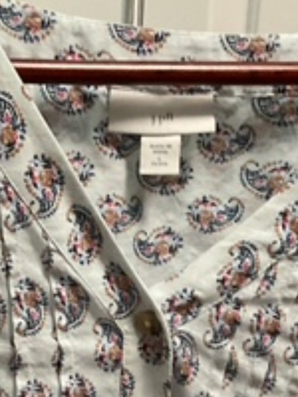 J Jill pasley print tucked blouse